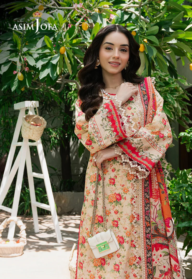 Asim Jofa Essential Printed Lawn 3 Piece Unstitched Dress - AJUUB-31 Summer Collection
