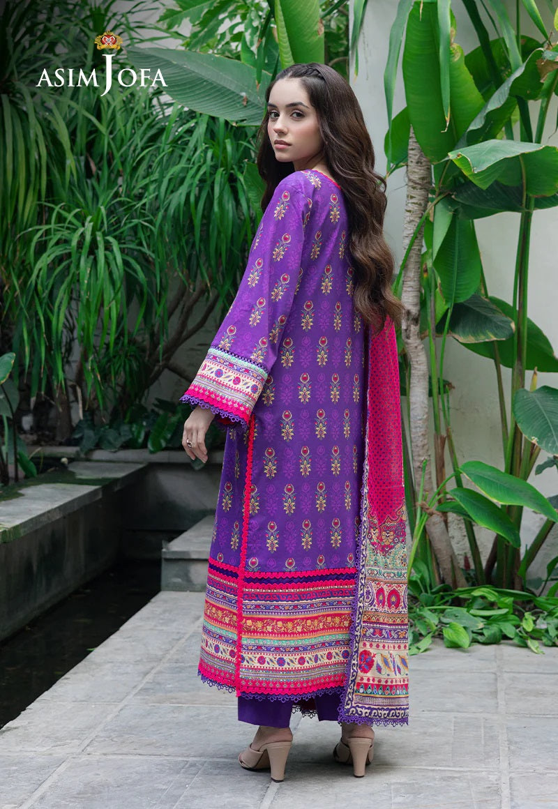 Asim Jofa Essential Printed Lawn 3 Piece Unstitched Dress - AJUUB-34 Summer Collection