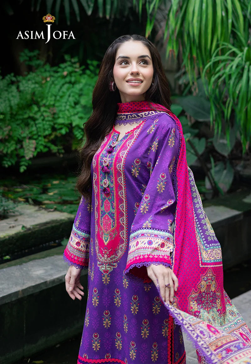 Asim Jofa Essential Printed Lawn 3 Piece Unstitched Dress - AJUUB-34 Summer Collection