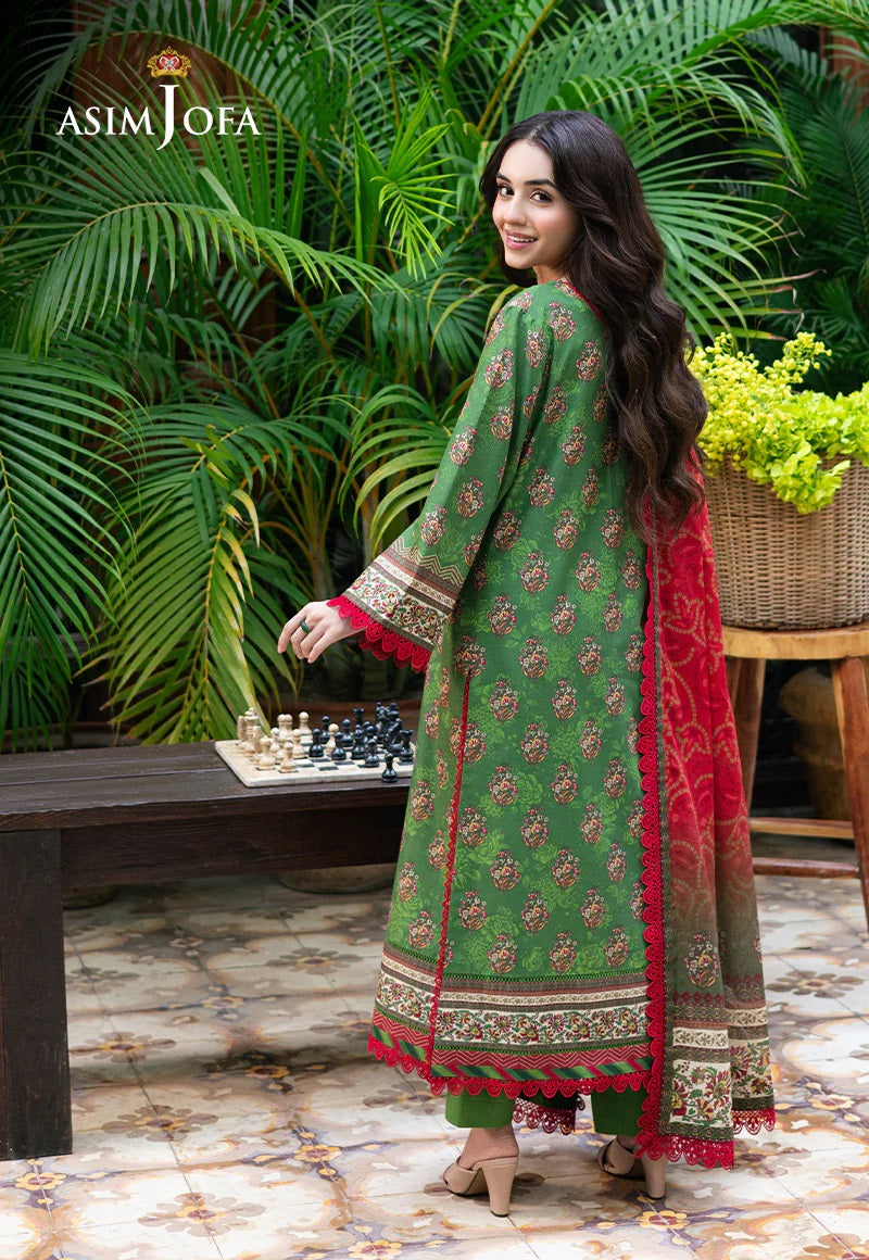 Asim Jofa Essential Printed Lawn 3 Piece Unstitched Dress - AJUUB-40