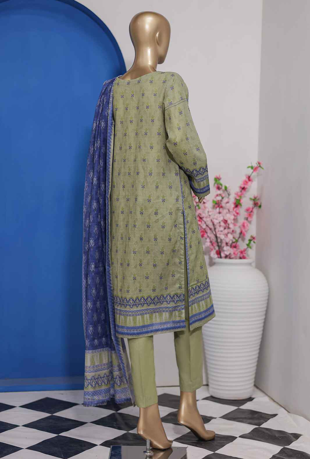 HZ Vital Digital Printed Lawn Unstitched 3 Piece Dress - VP-94