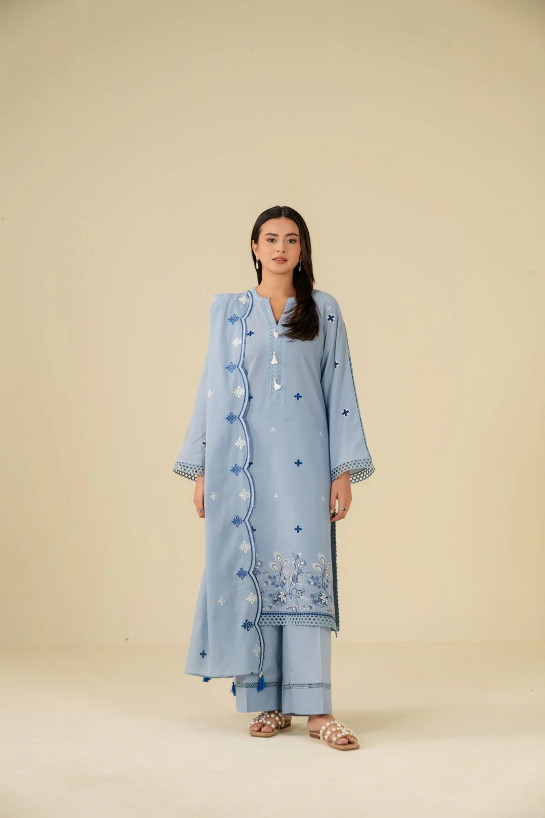 Beena by Beyond Embroidered Lawn 3 Piece Unstitched Dress - WUE-154521