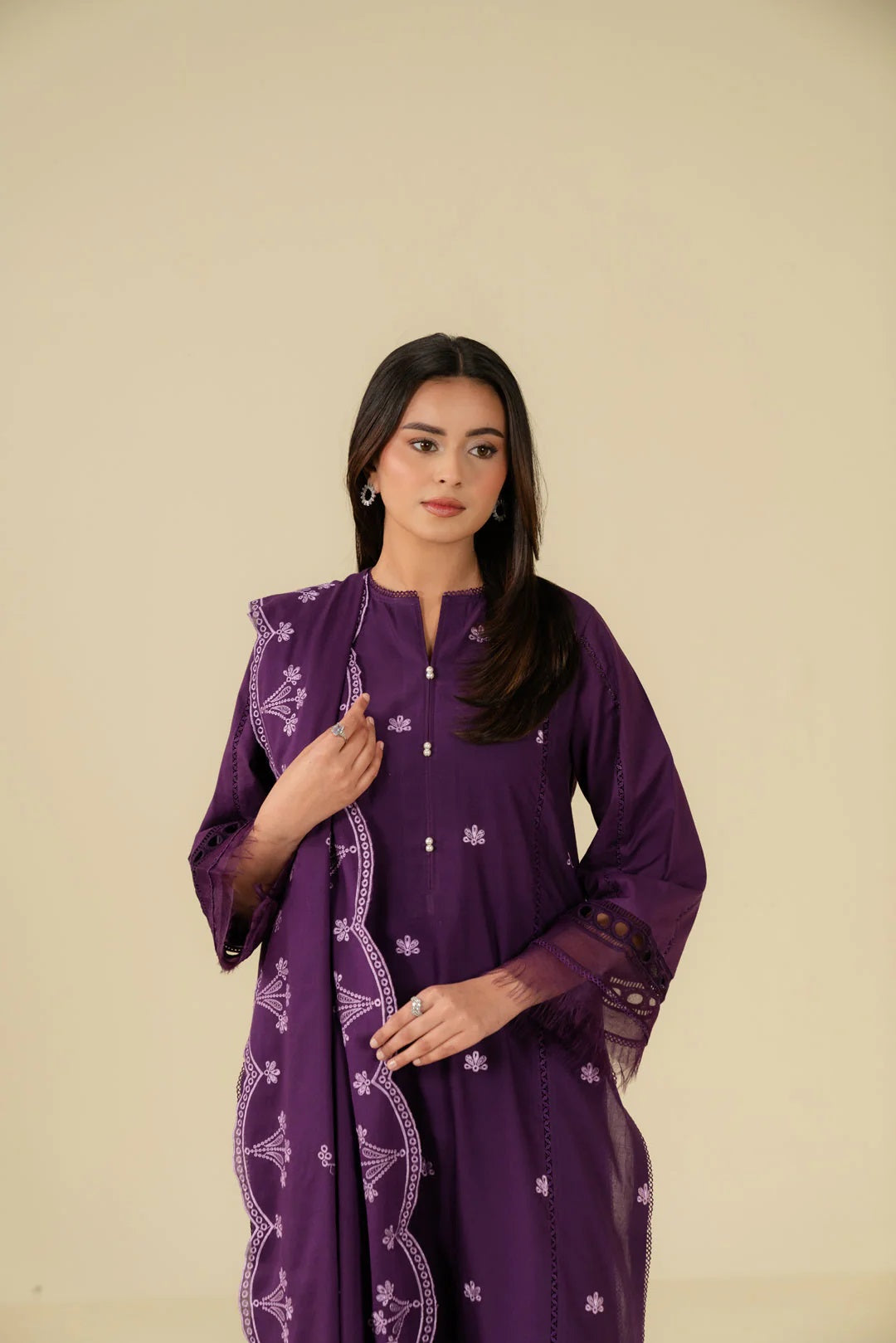 Beena by Beyond Embroidered Lawn 3 Piece Unstitched Dress - WUE-154526