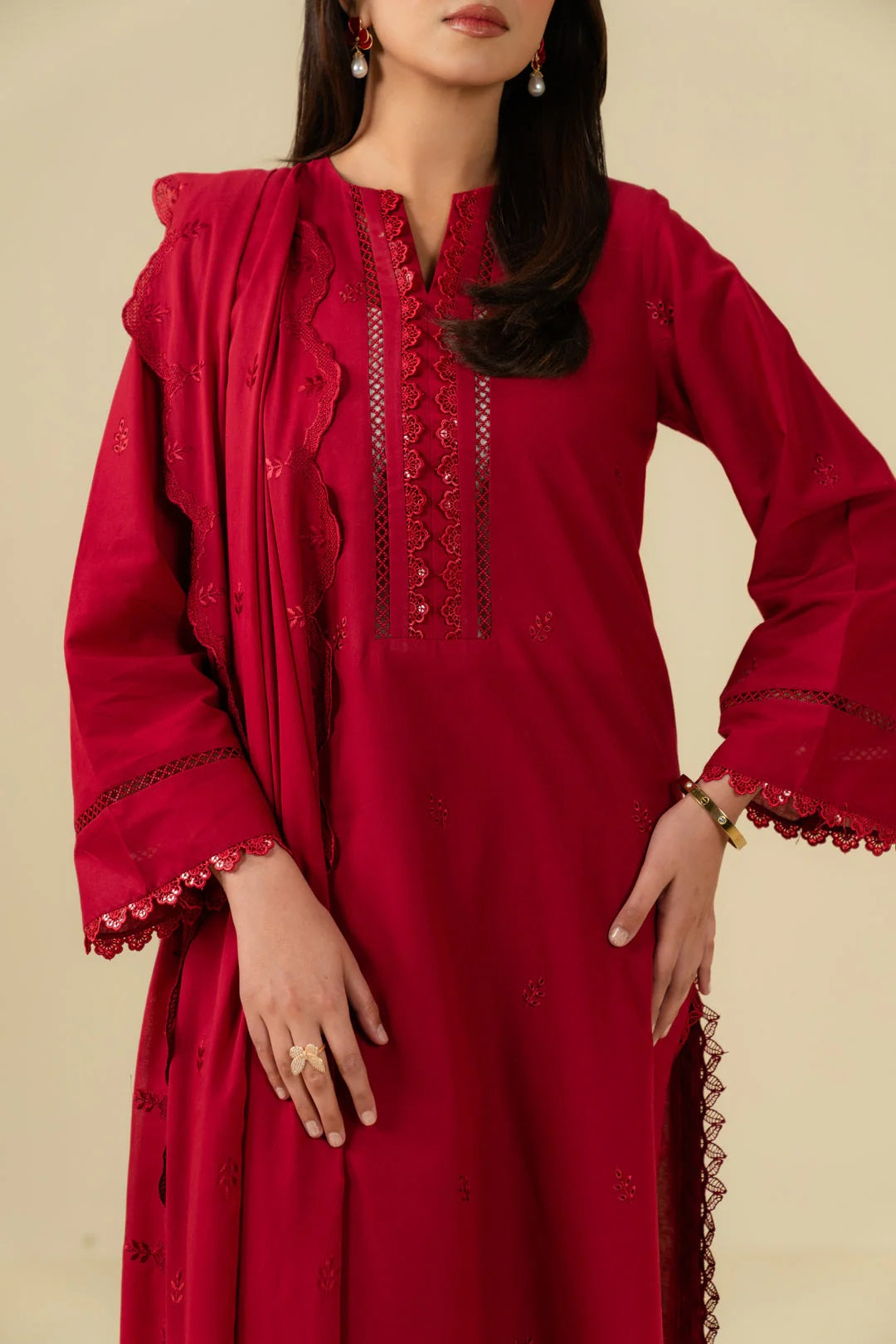 Beena by Beyond Embroidered Lawn 3 Piece Unstitched Dress - WUE-154528