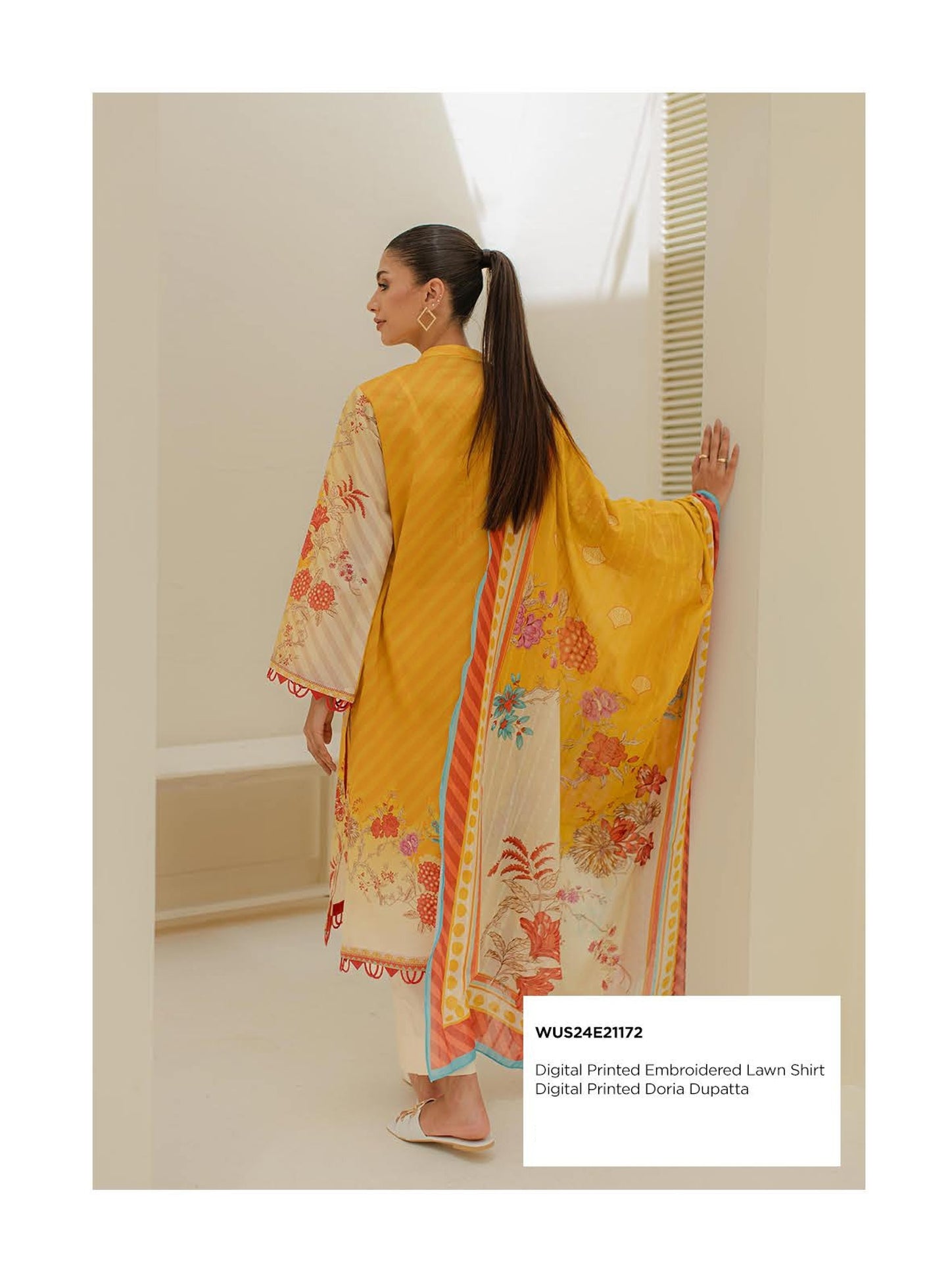 Zellbury Embroidered Lawn Unstitched 2 Piece Dress - WUS24E21172 Summer Essential