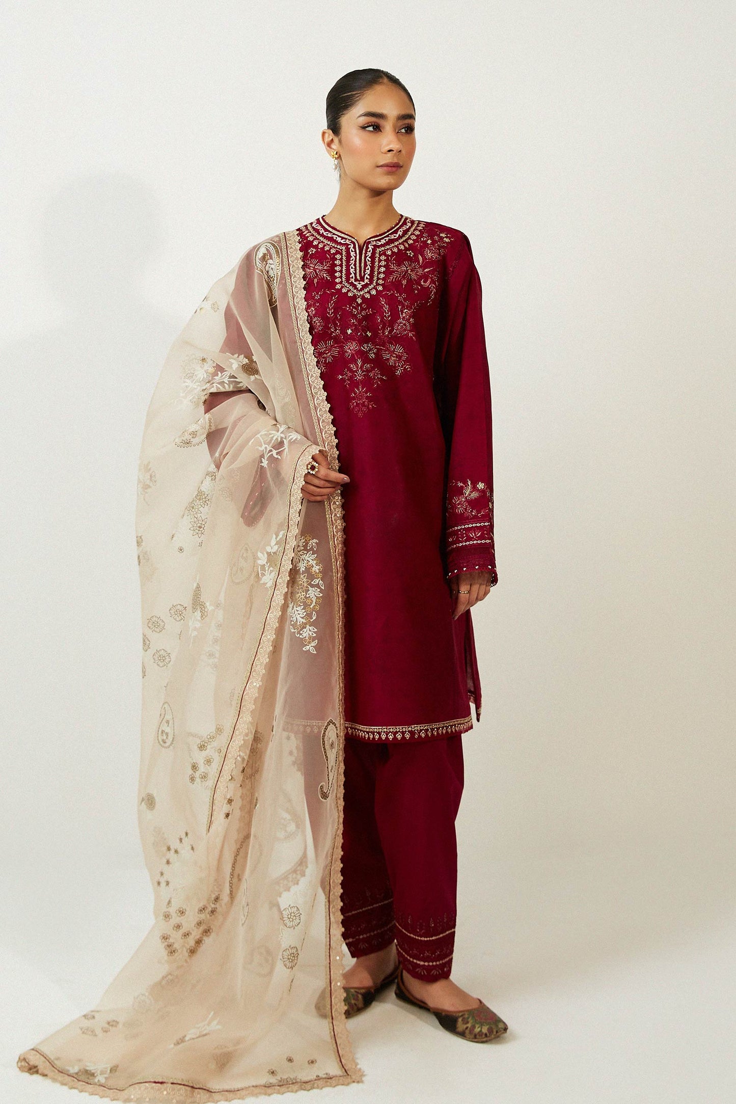 Coco by Zara Shahjahan Embroidered Lawn Suits Unstitched 3 Piece ZCE23-1A