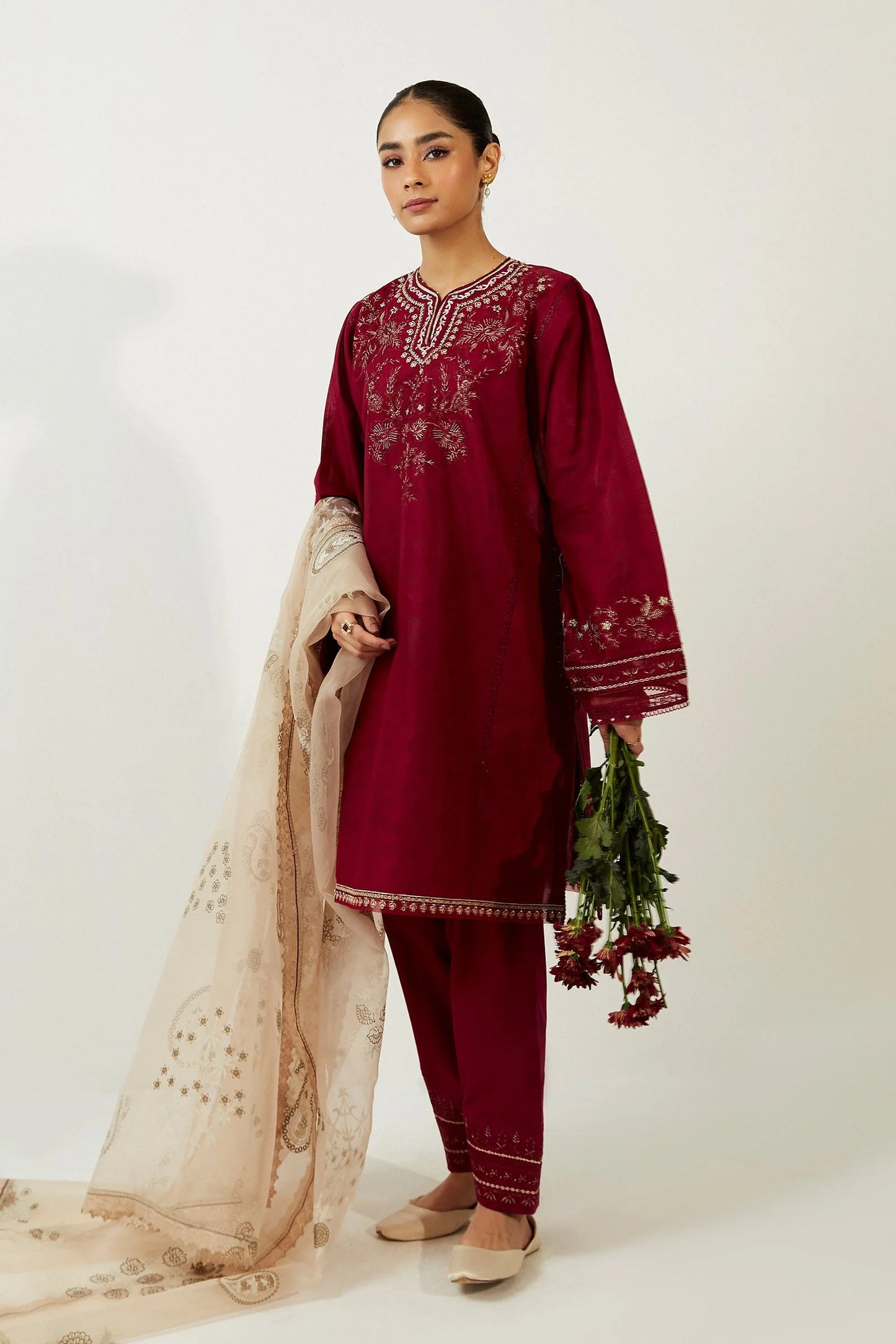 Coco by Zara Shahjahan Embroidered Lawn Suits Unstitched 3 Piece ZCE23-1A