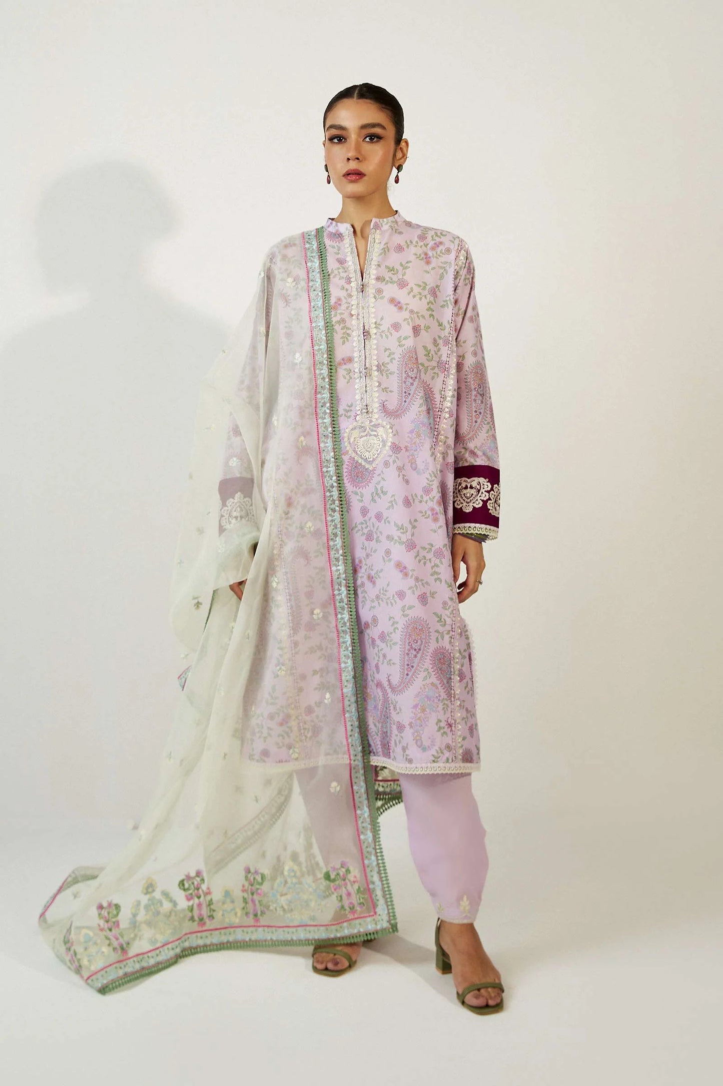 Coco by Zara Shahjahan Embroidered Lawn Suits Unstitched 3 Piece ZCE23-3A