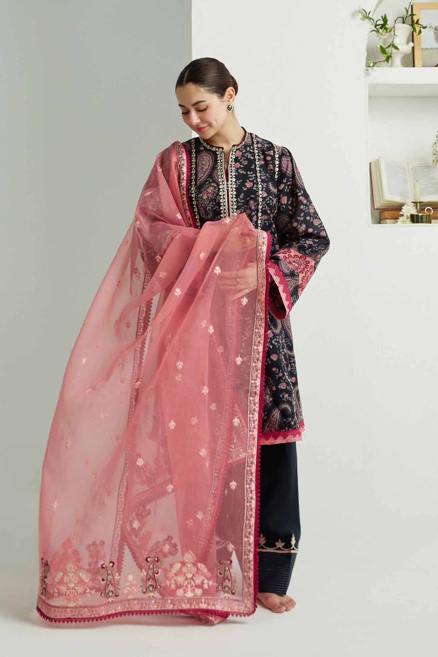 Coco by Zara Shahjahan Embroidered Lawn Suits Unstitched 3 Piece ZCE23-3B