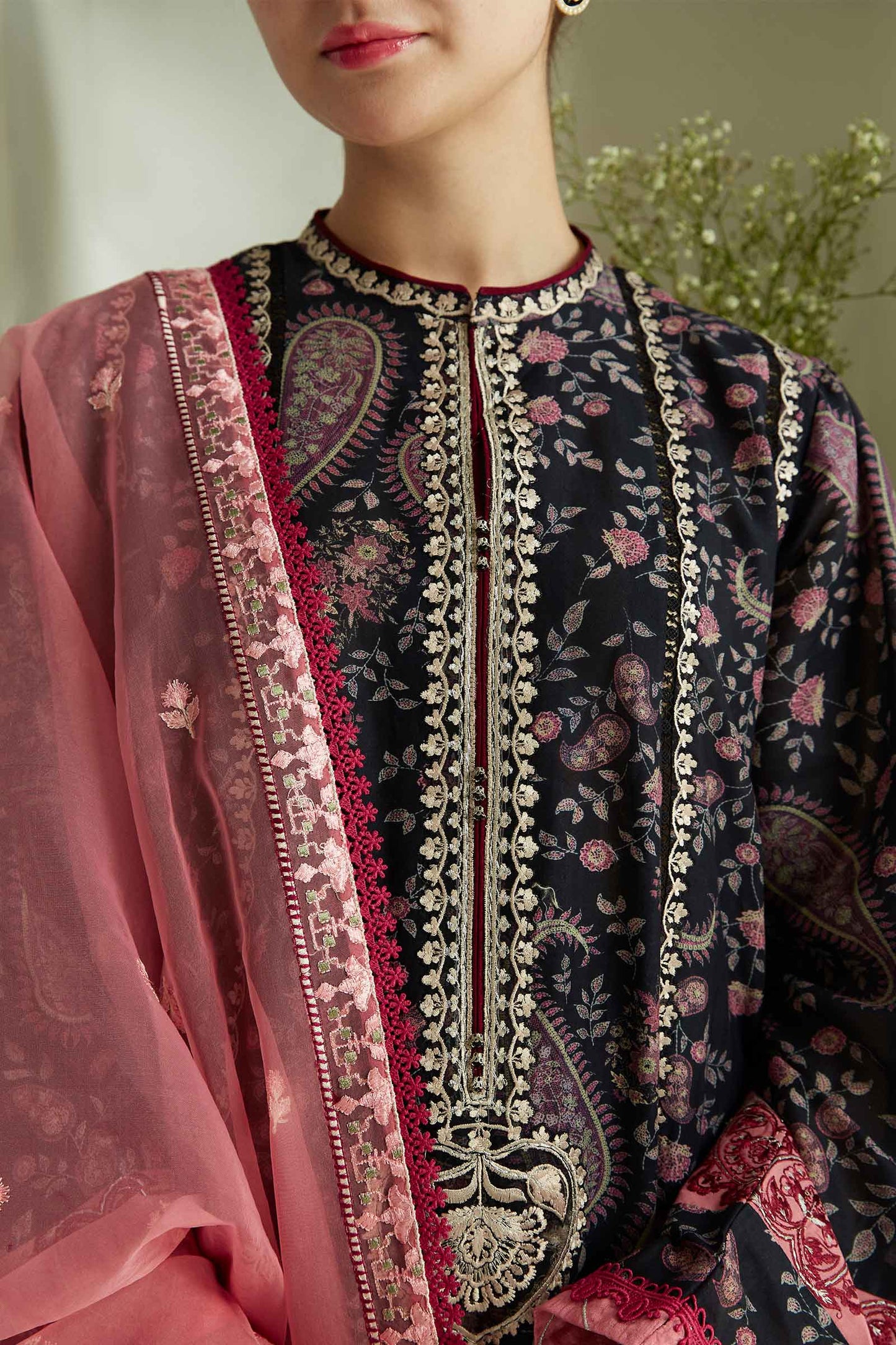 Coco by Zara Shahjahan Embroidered Lawn Suits Unstitched 3 Piece ZCE23-3B