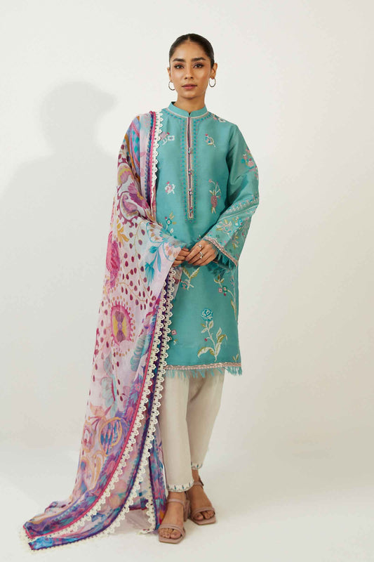 Coco by Zara Shahjahan Embroidered Lawn Suits Unstitched 3 Piece ZCE23-4B