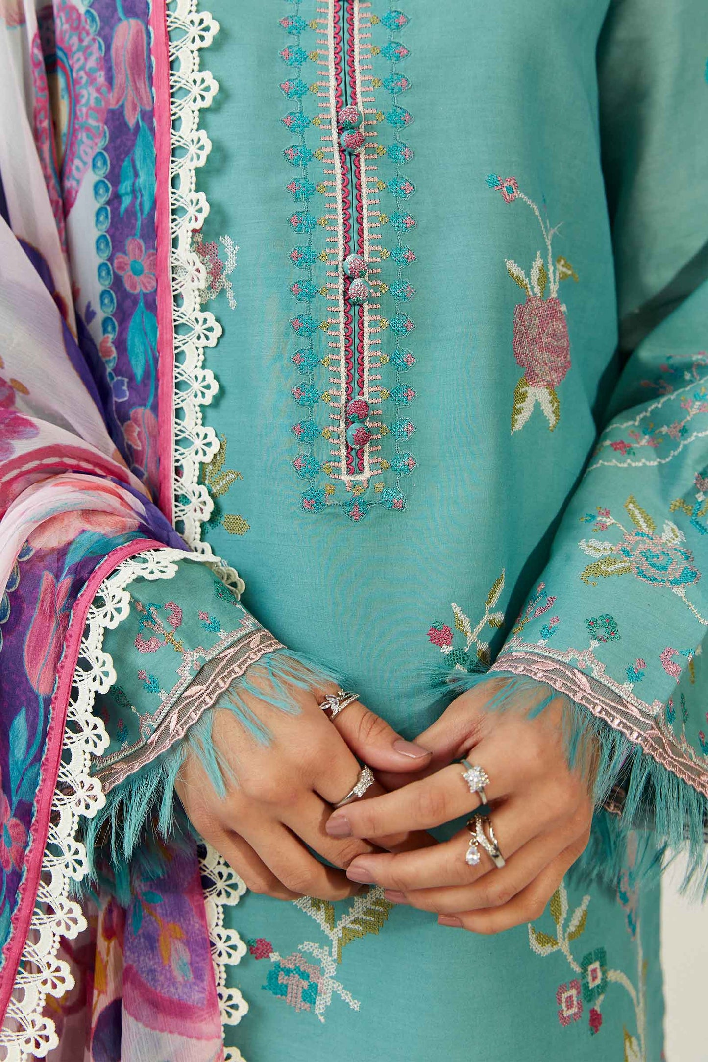 Coco by Zara Shahjahan Embroidered Lawn Suits Unstitched 3 Piece ZCE23-4B