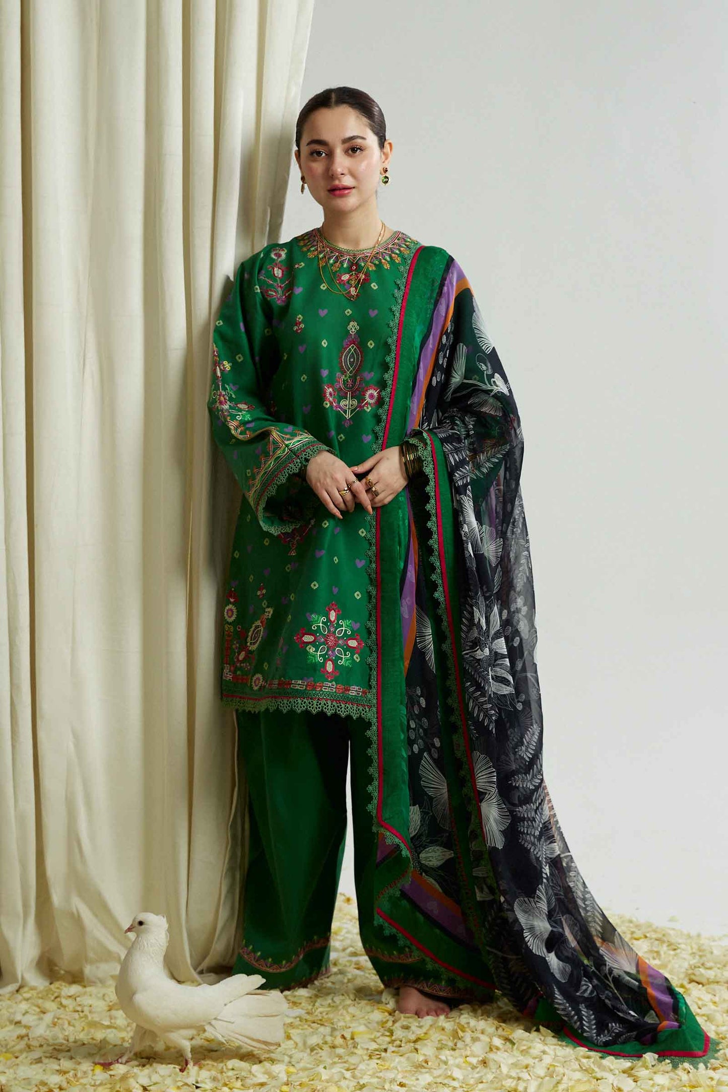 Coco by Zara Shahjahan Embroidered Lawn Suits Unstitched 3 Piece ZCE23-5B