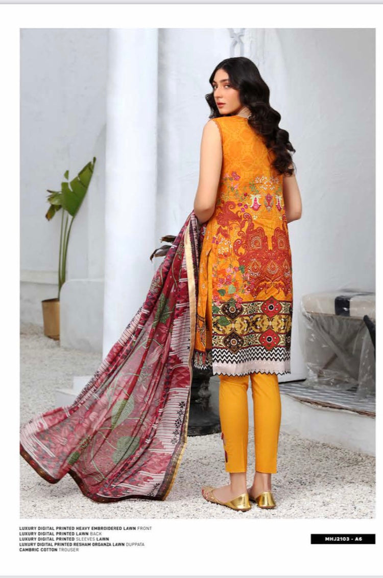 Mahajal by Gull Jee Embroidered Lawn 3 Piece Unstitched Dress - MHJ210A6