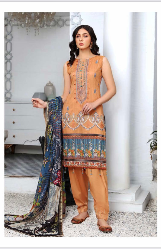 Mahajal by Gull Jee Embroidered Lawn 3 Piece Unstitched Dress - MHJ210A9