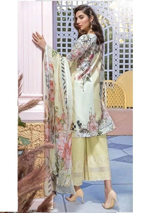 Firdous Embroidered Eid Lawn Unstitched 3 Piece Suit - EE19270