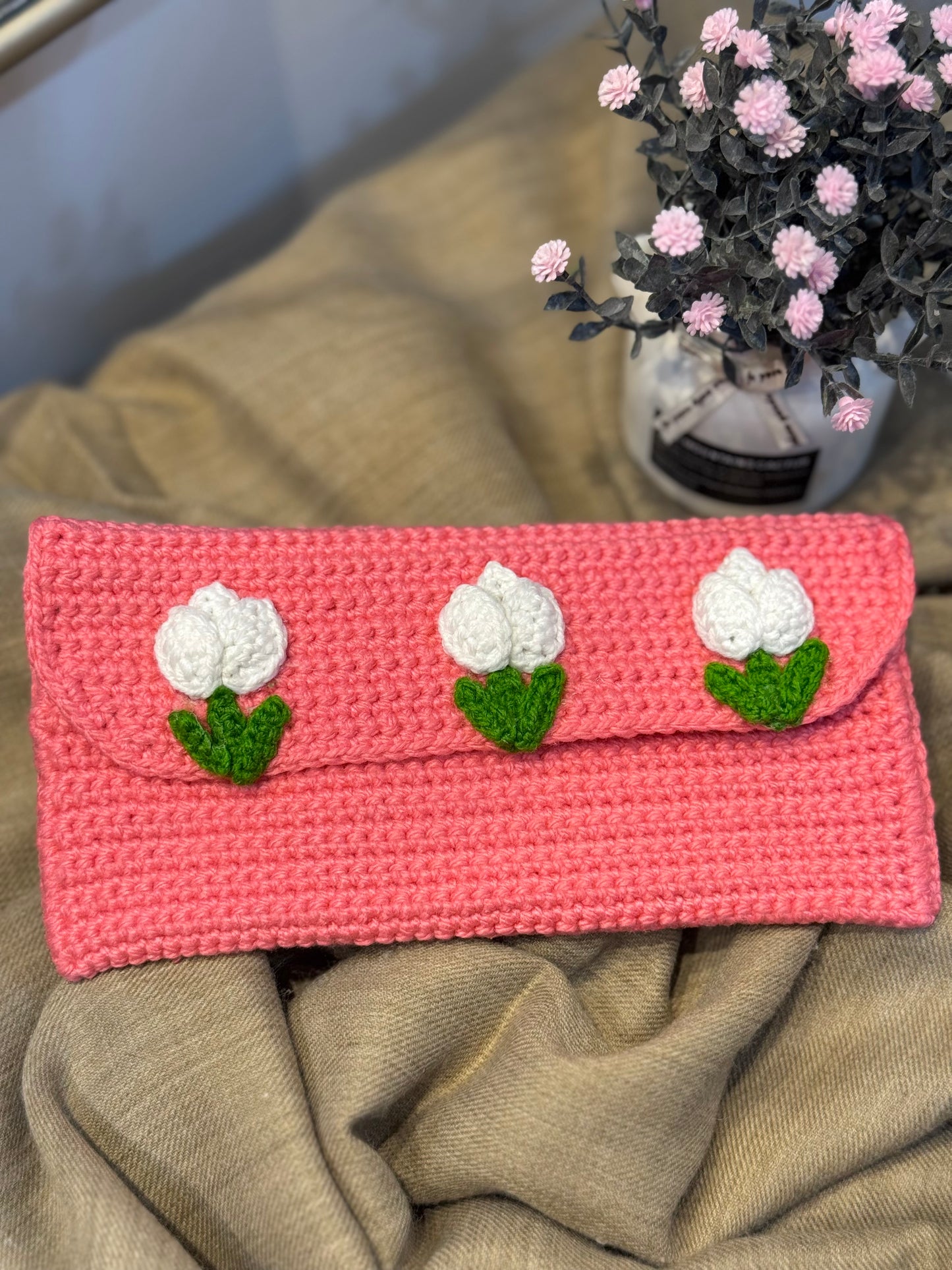 Crocheted Tulip Wallet