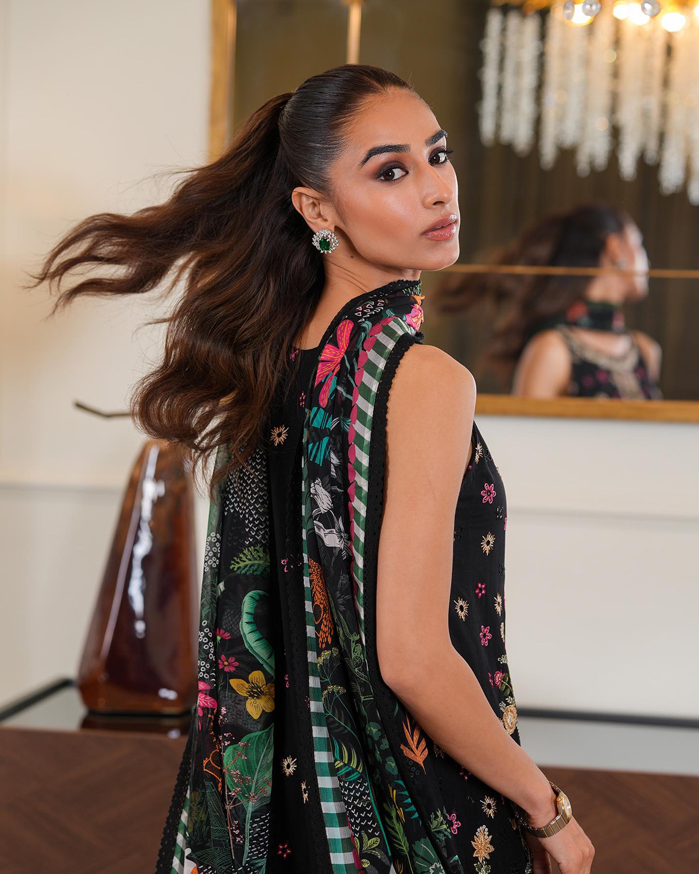 Liliana by Faiza Saqlain Embroidered Lawn 3 Piece Unstitched Dress - Merle