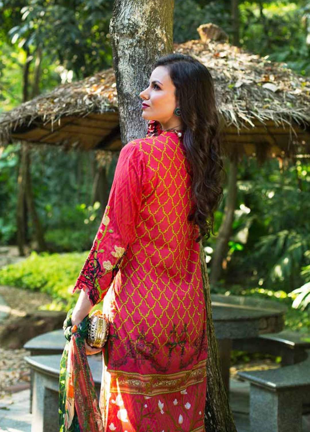 Monsoon Festivana Embroidered Lawn Dress 3 Piece Unstitched - 2a