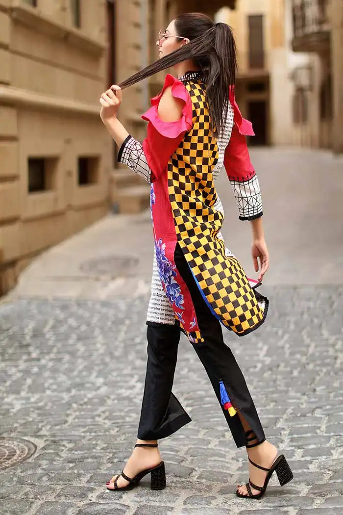 Gul Ahmed Khaddar Cotton Printed 1 Piece Unstitched Shirt - SK-36