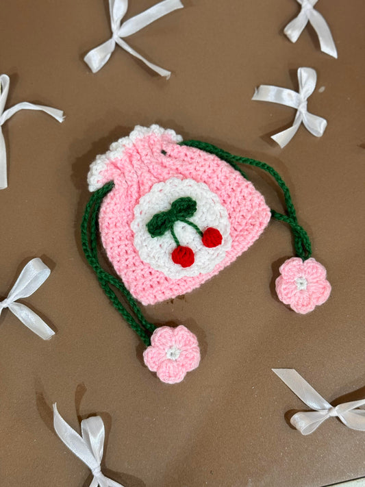 Crocheted Draw-String Pouch (Mini Pouch)