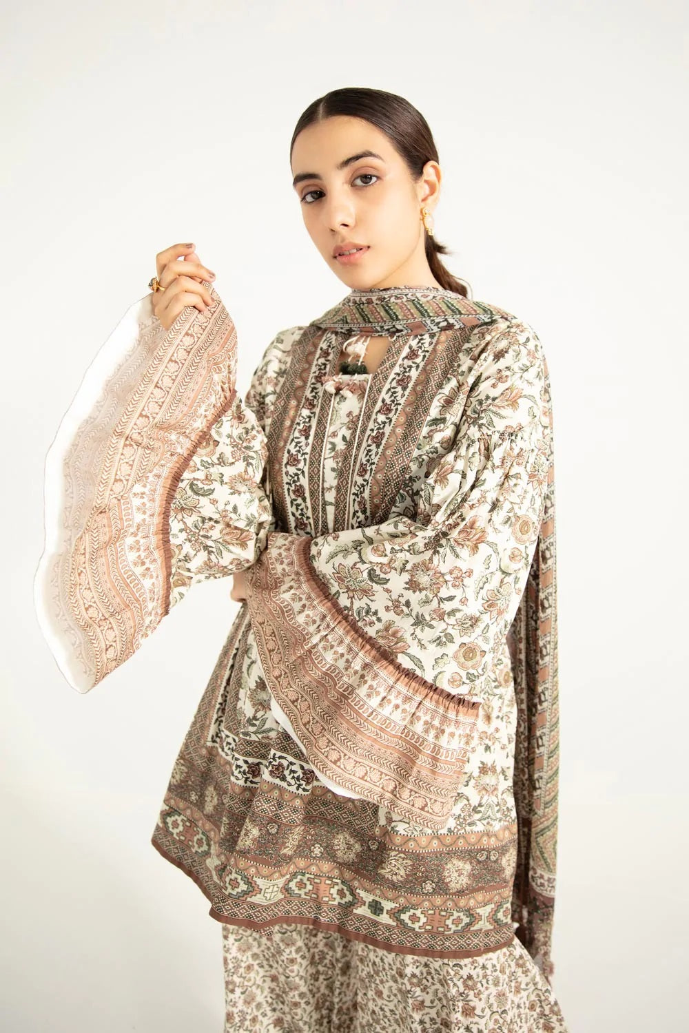 Sapphire Intermix Printed Cotton Unstitched 3 Piece Suit U3-DY22V5-8