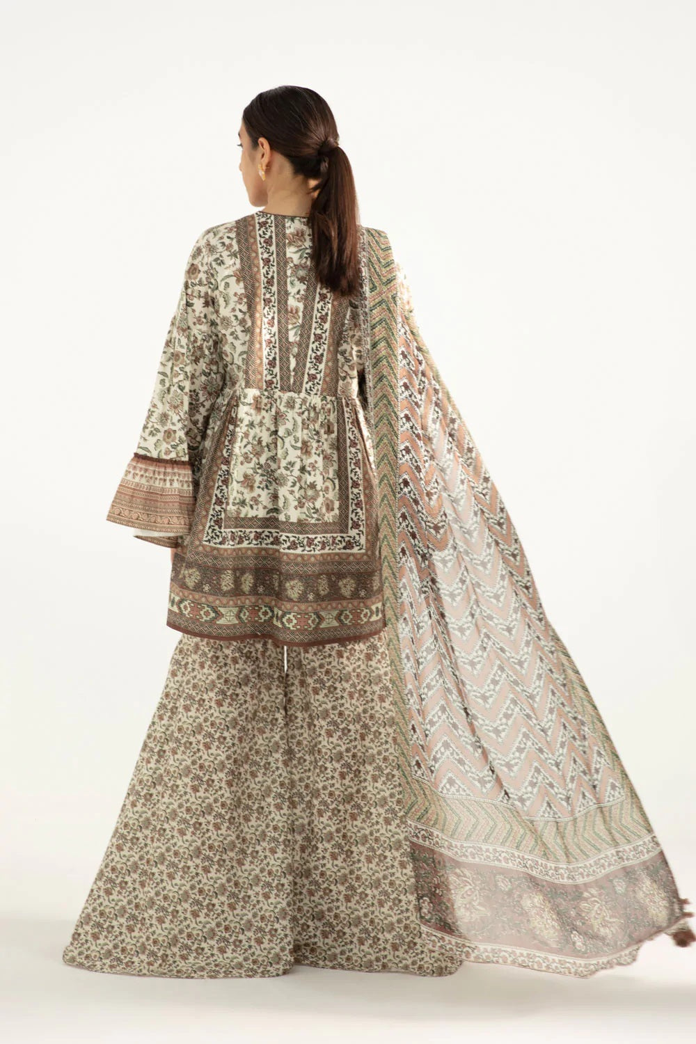 Sapphire Intermix Printed Cotton Unstitched 3 Piece Suit U3-DY22V5-8