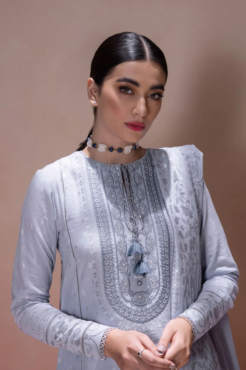 Sapphire Intermix Embroidered Jacquard Unstitched 3 Piece Suit U3E-CL22V5-5