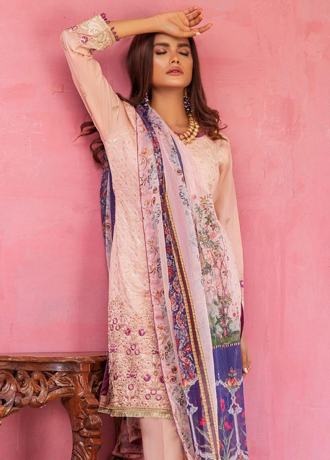 Kalyan Festive Chikankari Embroidered Lawn Unstitched 3 Piece Suit – K2-2