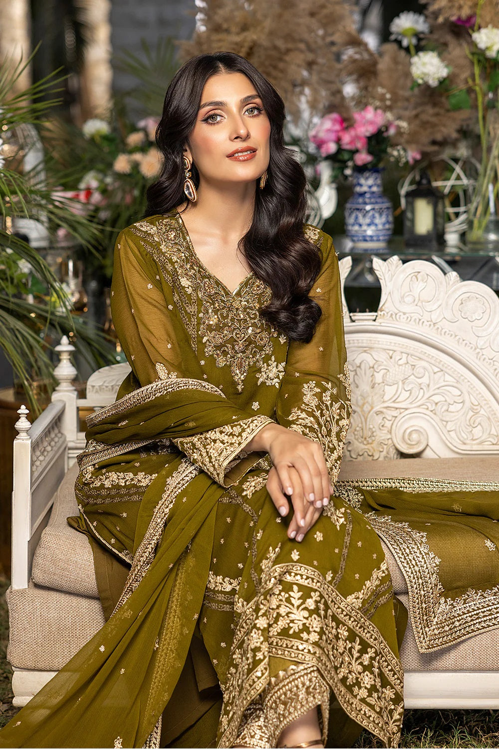 Azure Embroidered Chiffon Suits Unstitched 3 Piece AS-100 Eden Glow - Luxury Collection