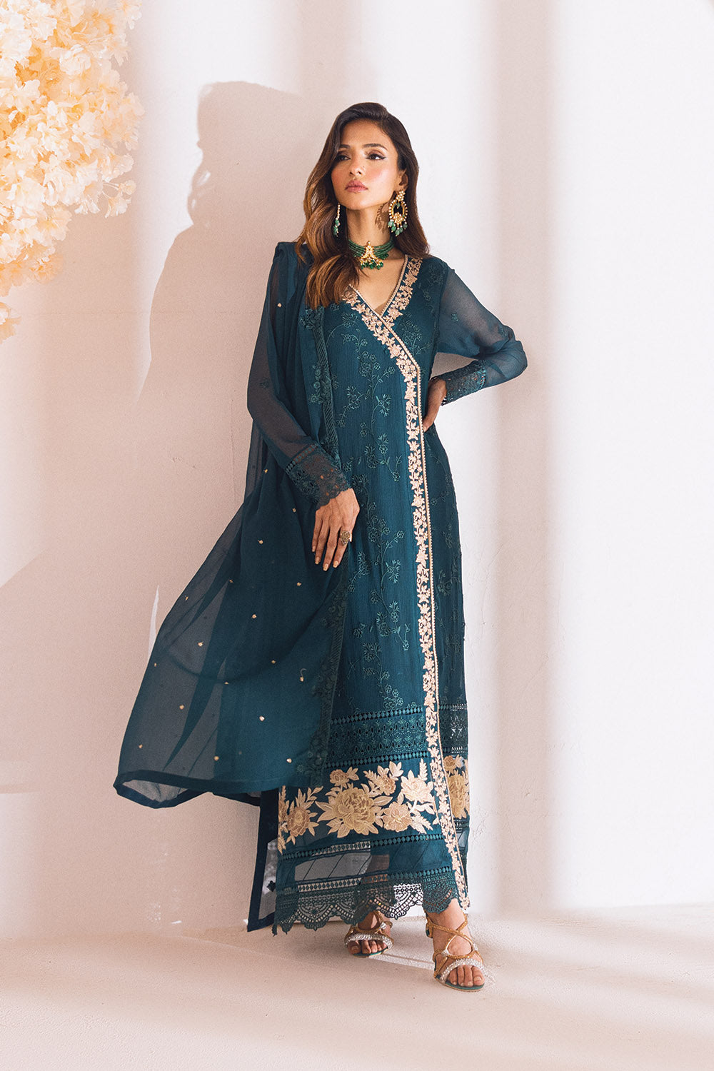 Azure Luxe Embroidered Suits Unstitched 4 Piece AZE23-105 Royal Meadow
