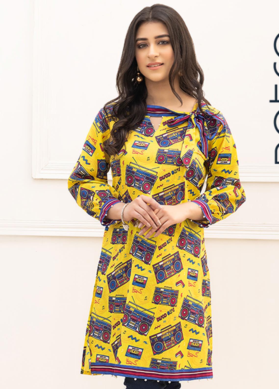 Retro by Adan's Libas Printed Lawn Stitched Kurtis ALRT D-10