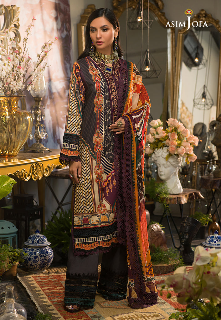 Rania By Asim Jofa Embroidered Lawn Suits Unstitched 3 Piece AJPR-10