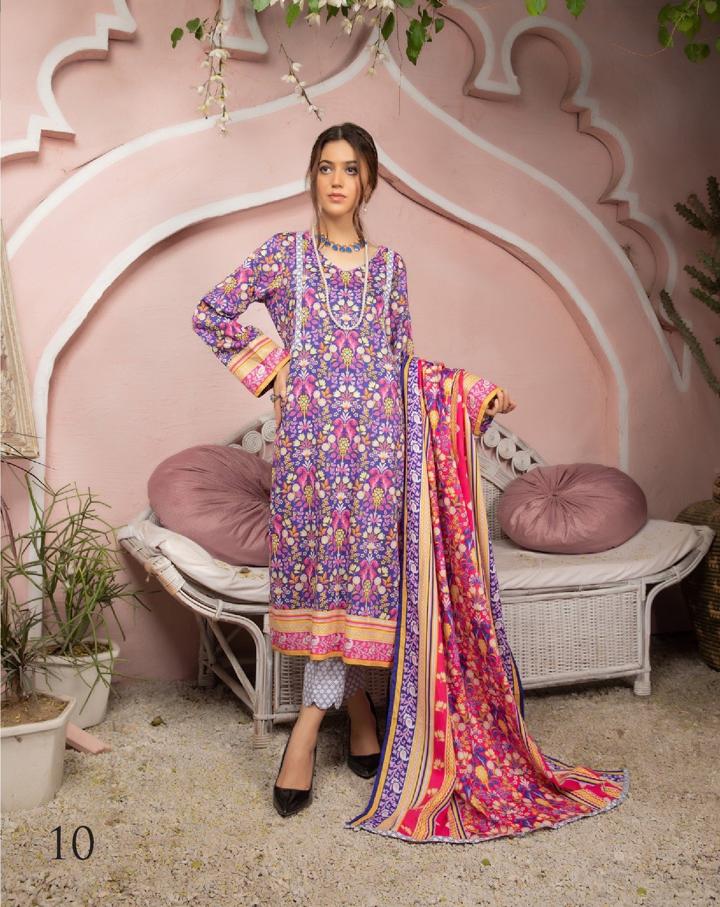 Orchid Digital Printed Lawn Unstitched 3 Piece Suit - 10 by Regalia Textile