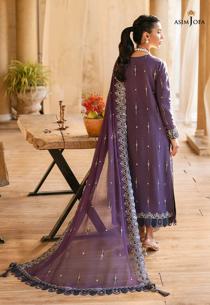 Mehr o Mah by Asim Jofa Festive Embroidered 3pc Unstitched Suit AJM-10