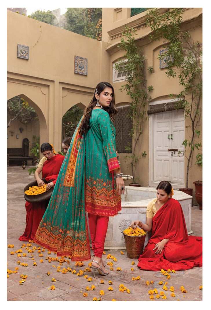 Salina By Regalia Textiles Printed Lawn Suits Unstitched 3 Piece - D 10 - Summer Collection