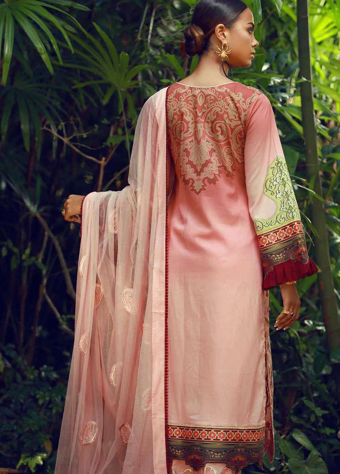 Tena Durrani Embroidered Lawn Unstitched 3 Piece Suit - 10 Morrocon Mint - Eid ul Azha Collection