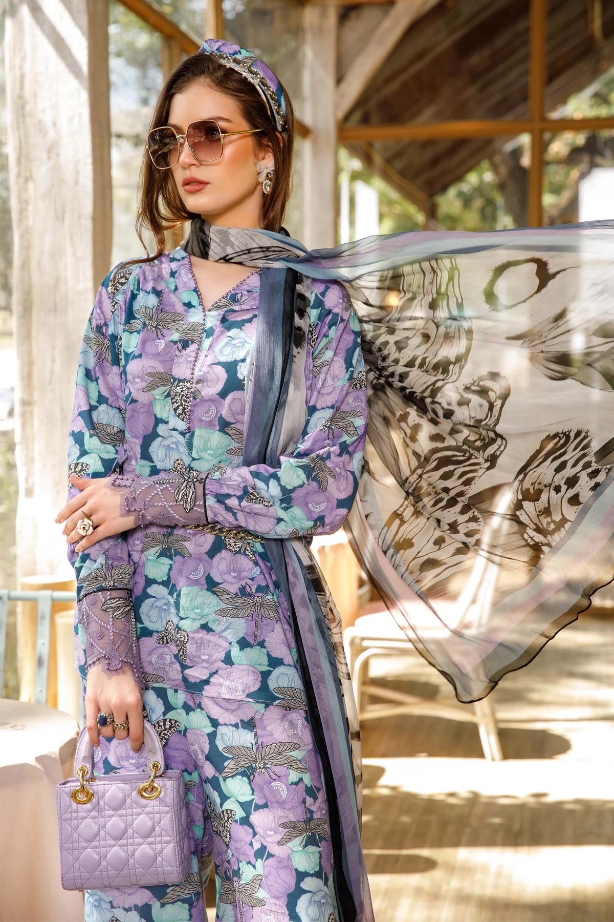 M.Prints By Maria B Embroidered Lawn Suits Unstitched 3 Piece MPT-1710-B