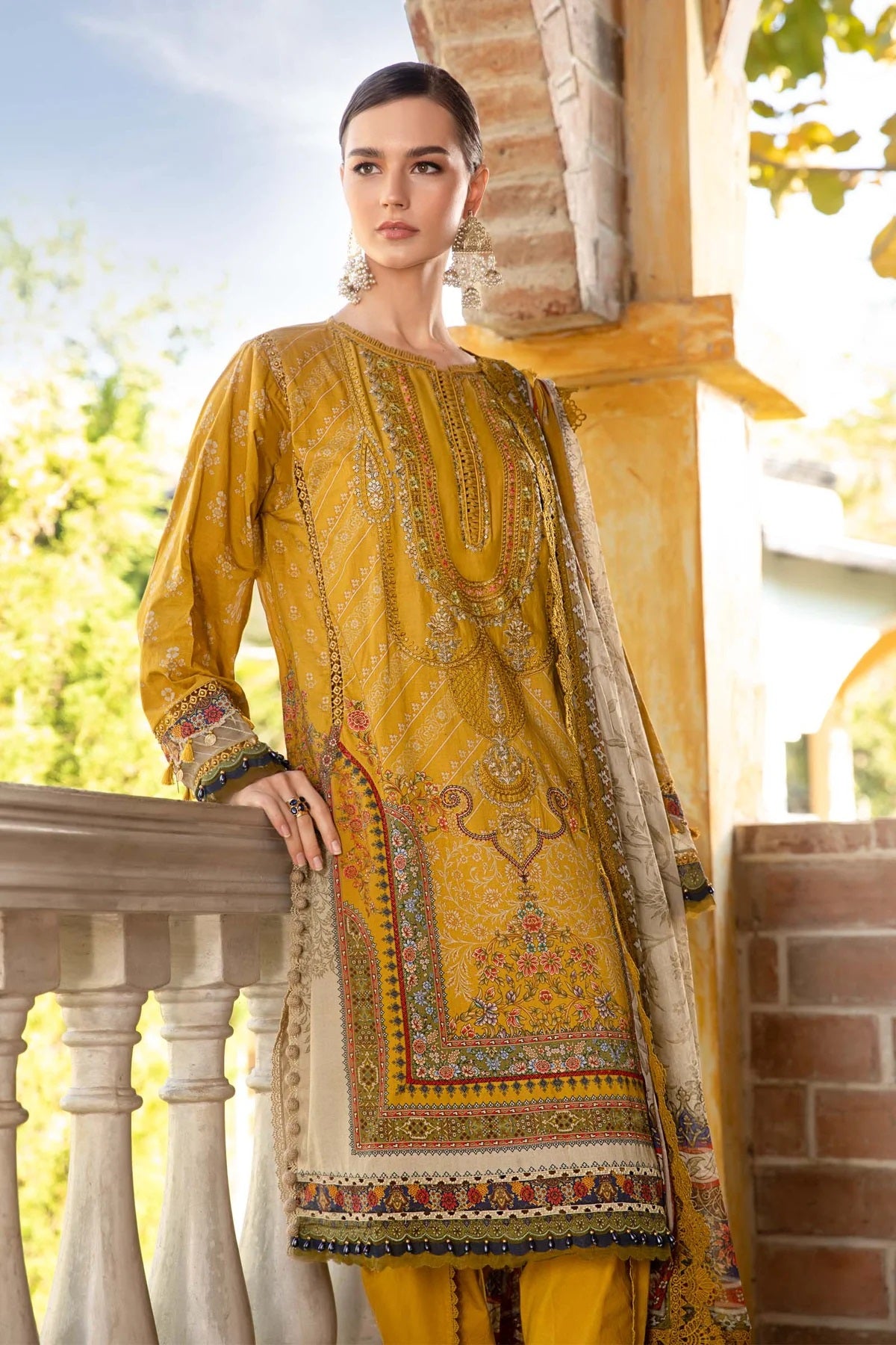MPrints By Maria B Embroidered Lawn Suits Unstitched 3 Piece MPT-1712-A