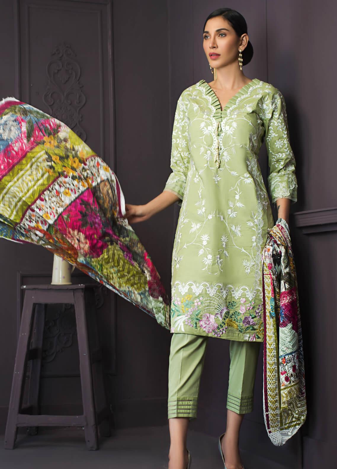 Kalyan Festive Embroidered Lawn Unstitched 3 Piece Suit – K2-12