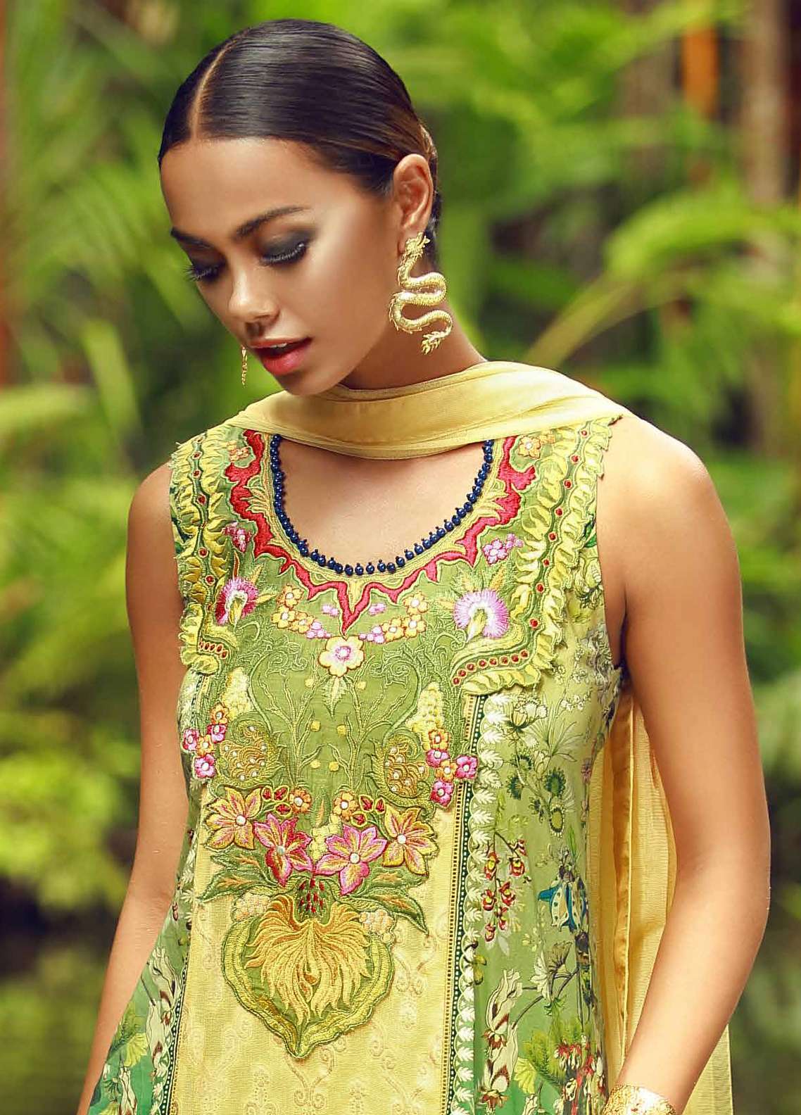 Tena Durrani Embroidered Lawn Unstitched 3 Piece Suit - 12 Nerine - Eid ul Azha Collection
