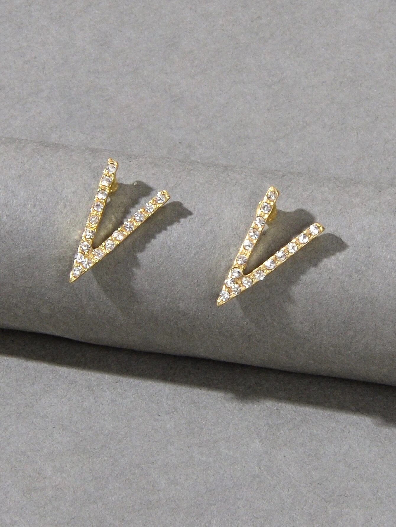Rhinestone Letter Earrings - HDJ 132