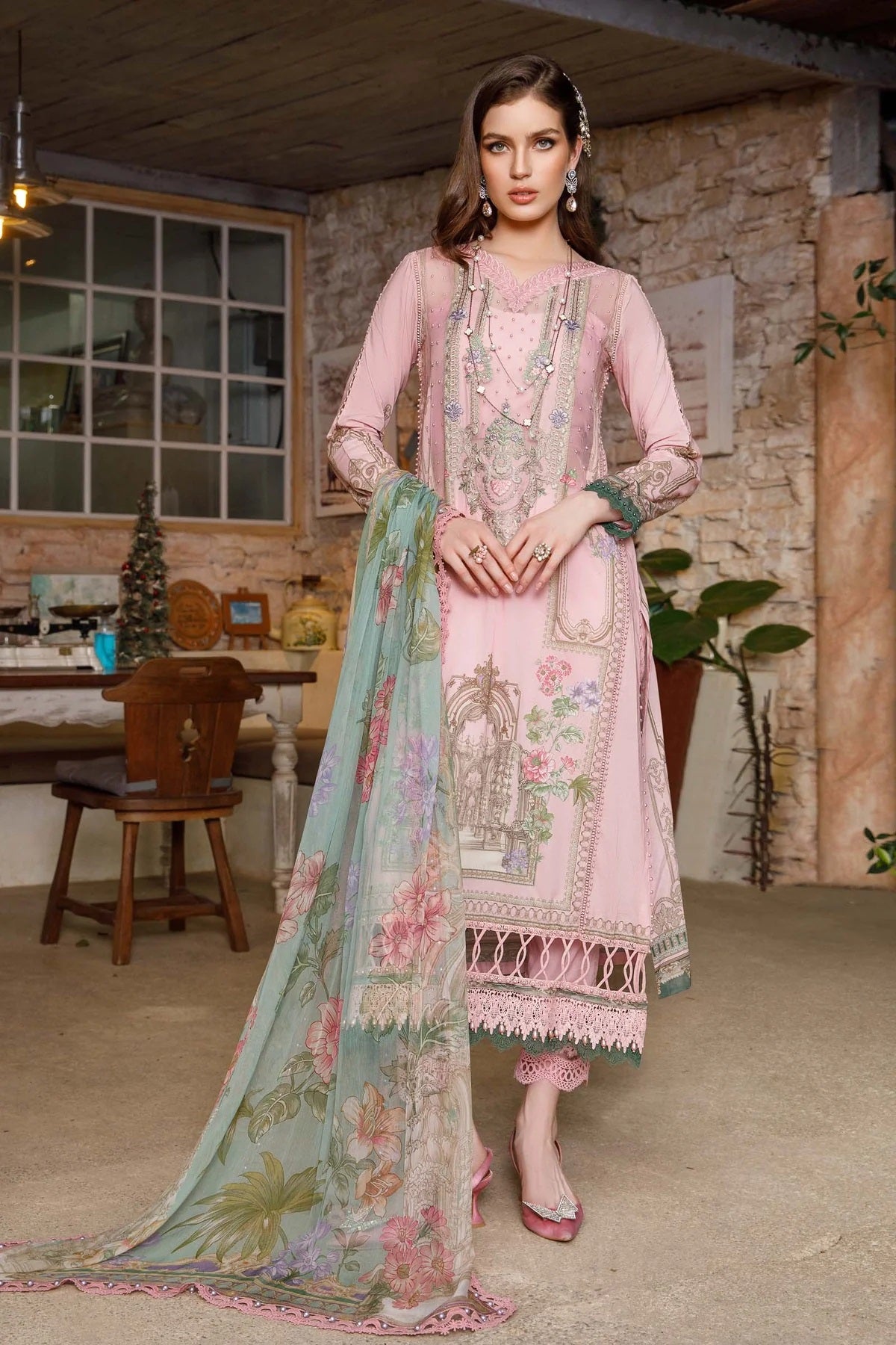 MPrints By Maria B Embroidered Lawn Suits Unstitched 3 Piece MPT-1713-A