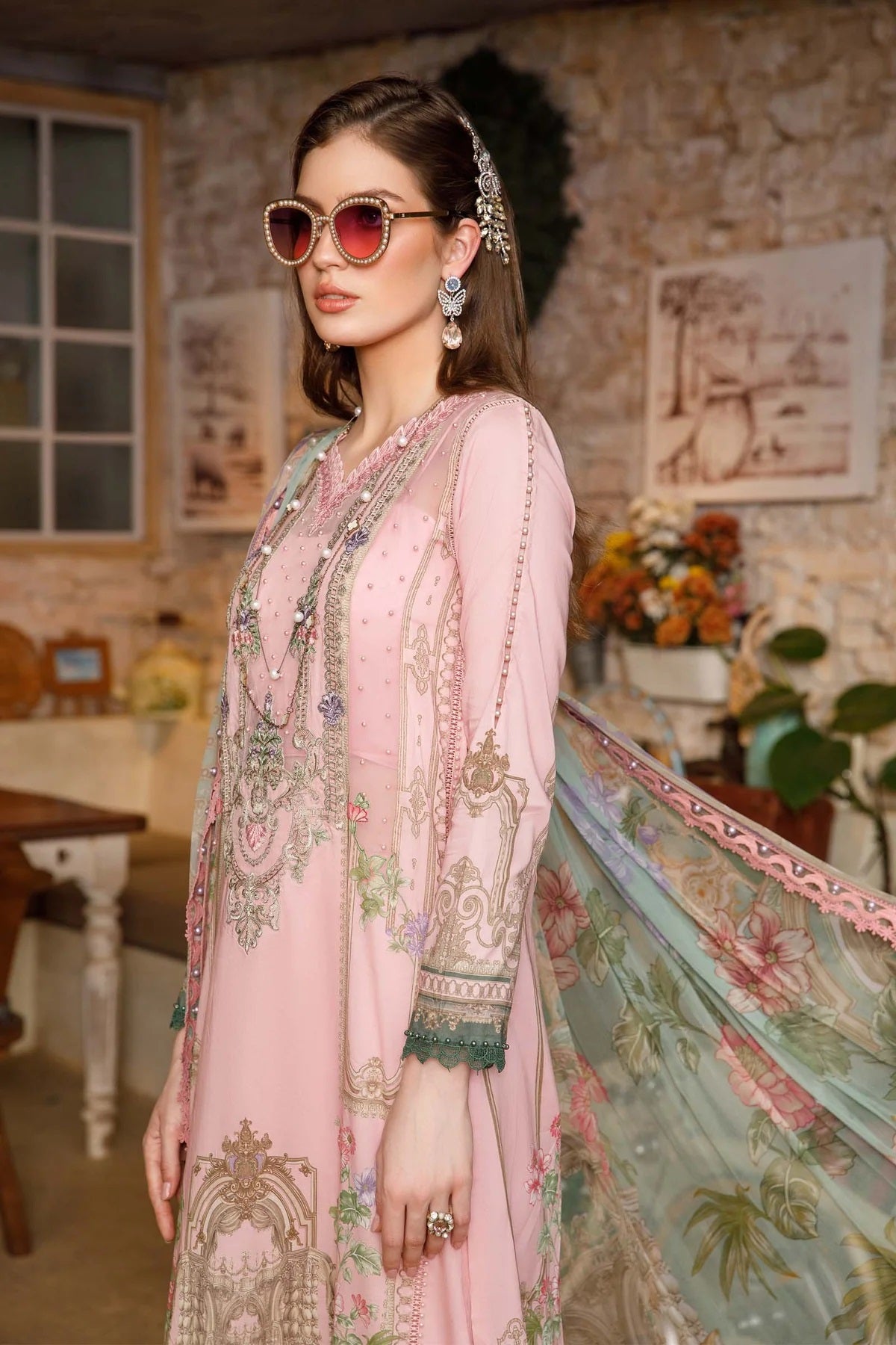 MPrints By Maria B Embroidered Lawn Suits Unstitched 3 Piece MPT-1713-A