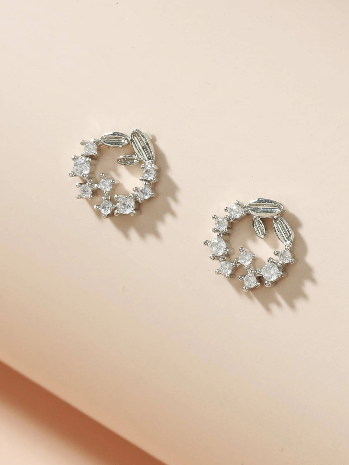 Rhinestone Stud Earrings - HDJ 144