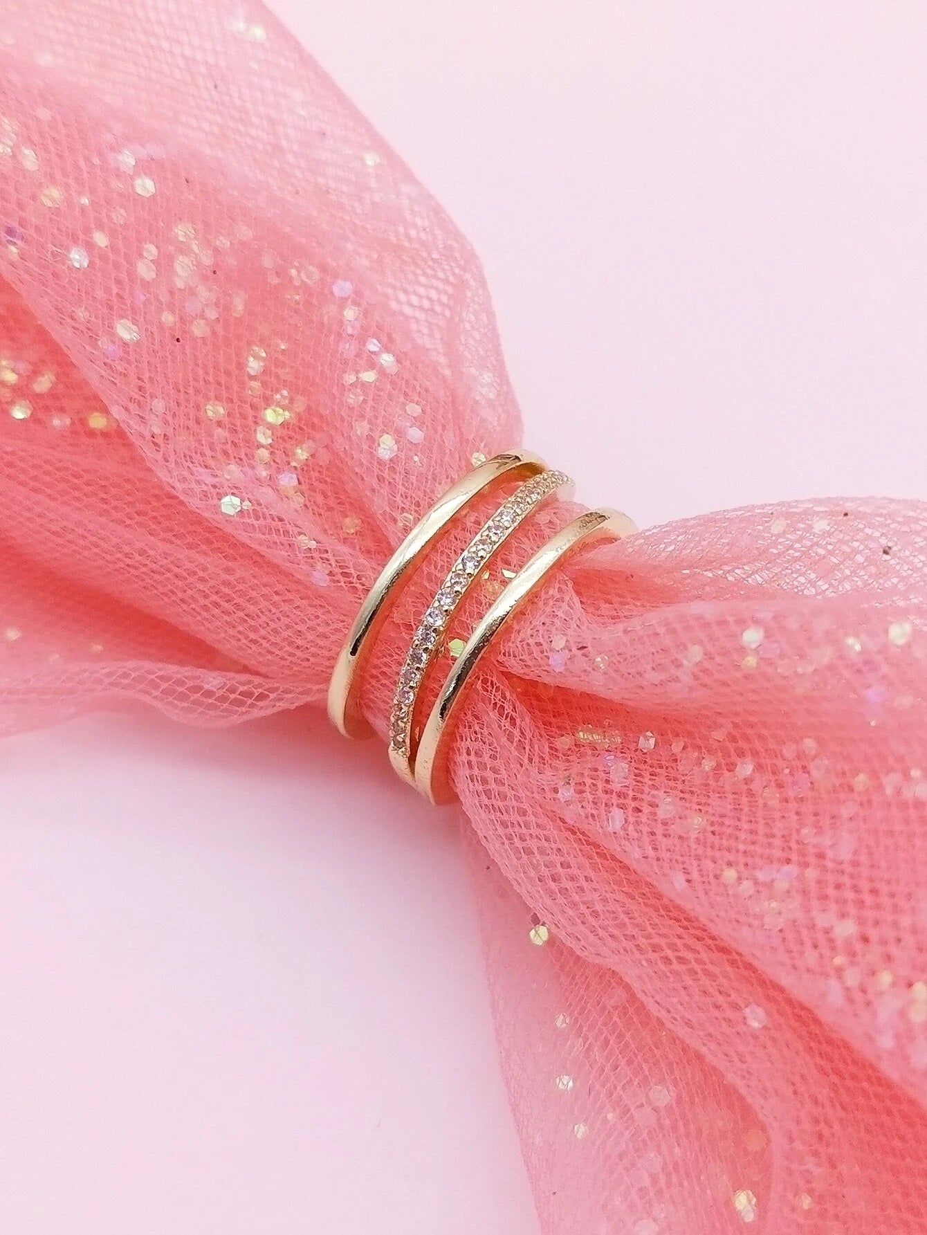 Rhinestone Cuff Ring - HDJ 145