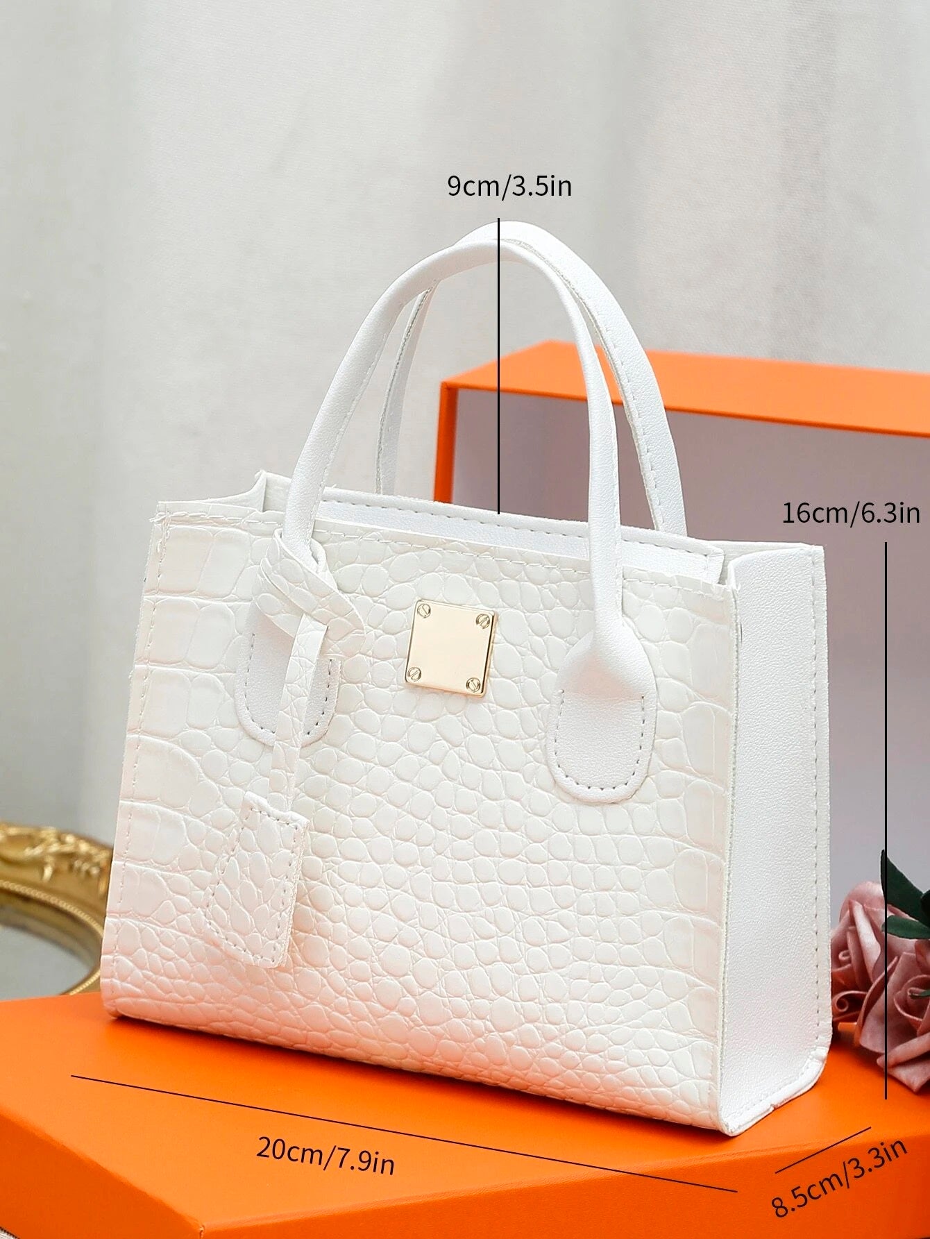 Mini Crocodile Embossed Stylish Square Bag - HDJ 147
