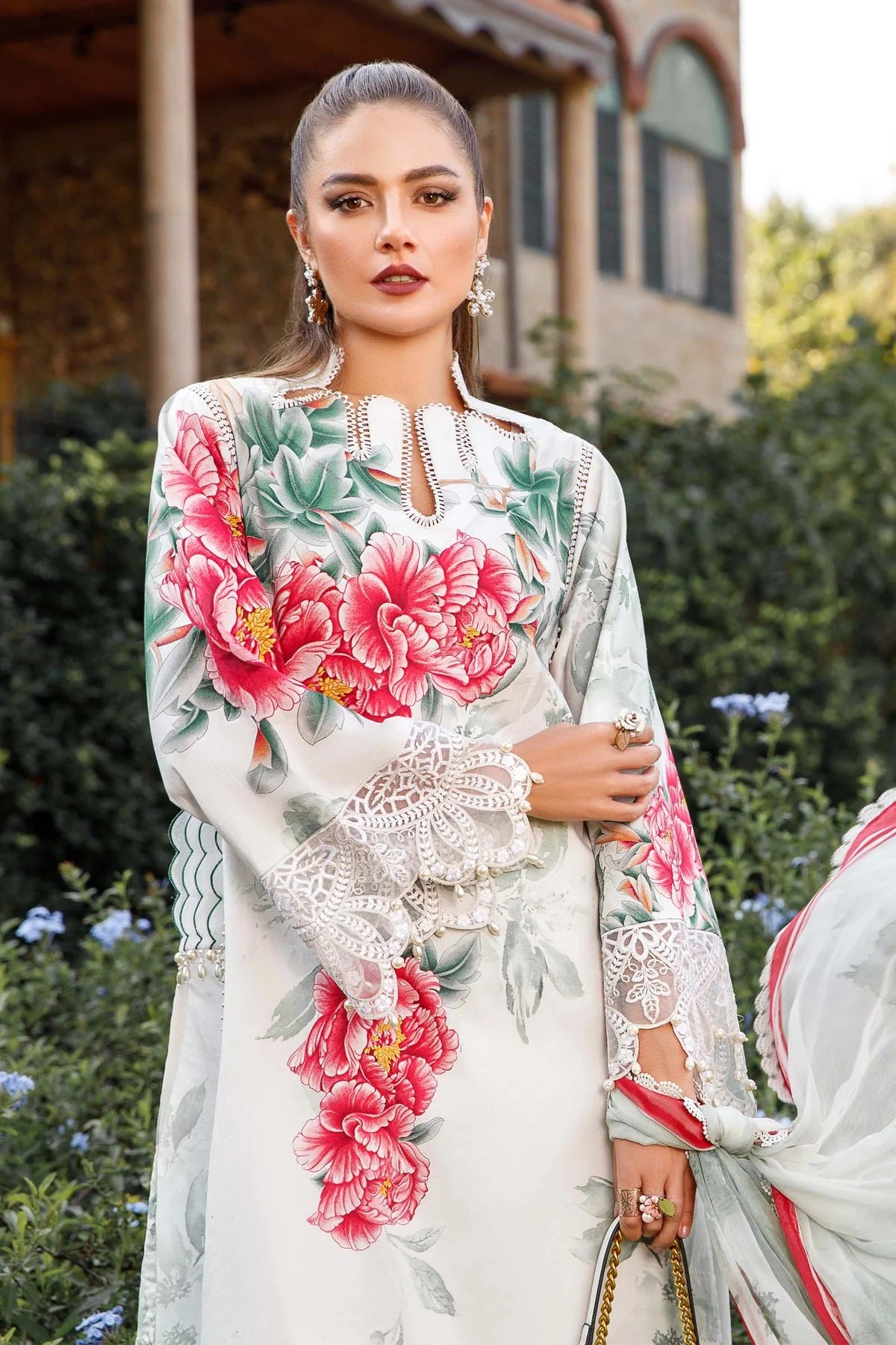 MPrints By Maria B Embroidered Lawn Suits Unstitched 3 Piece MPT-1714-A