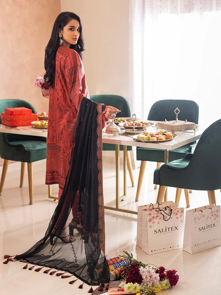 Shades of Festive by Salitex Embroidered Lawn Suits Unstitched 3 Piece WK-01014UT