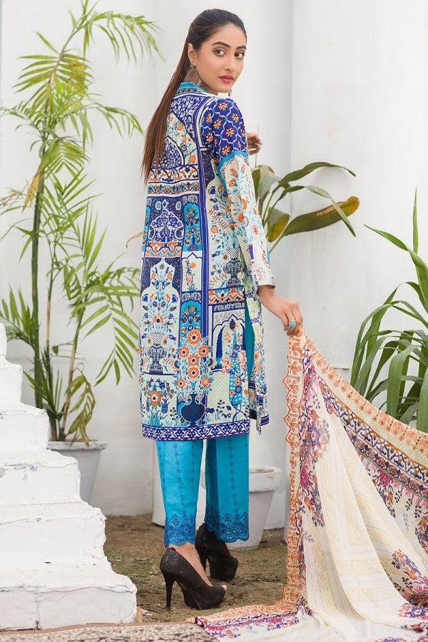 Noor Jahan Embroidered Lawn Unstitched 3 Piece Suit - SS14
